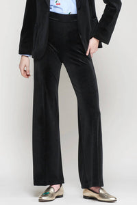 Vilagallo - Women's Velvet Wide Leg Pull-on Trousers
