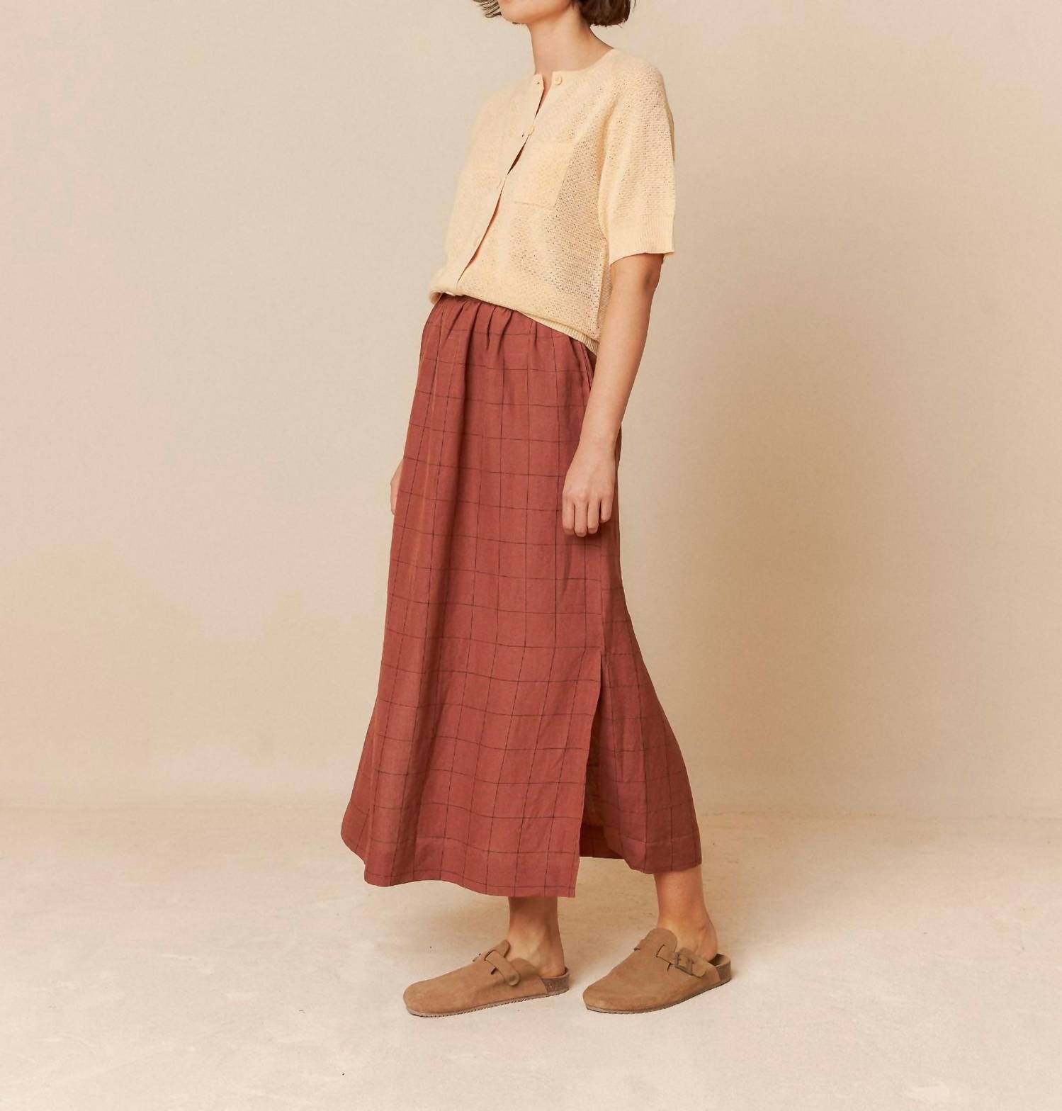 Indi & Cold - Window Pane Check Skirt