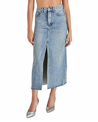 Steve Madden - Avani Front Slit Denim Maxi Skirt