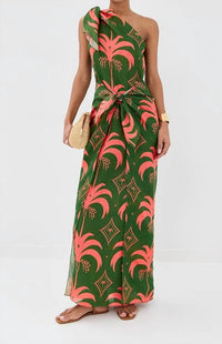 Johanna Ortiz - Seaweed Linen Ankle Dress