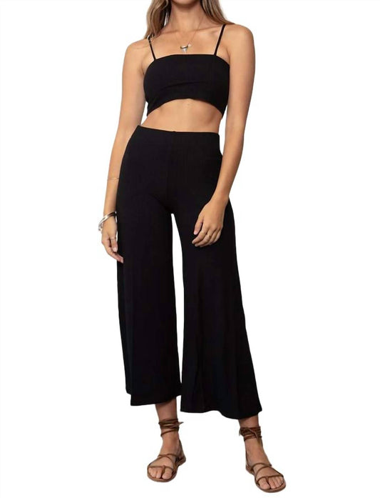 Stillwater - Rib Wide Leg Crop Pants