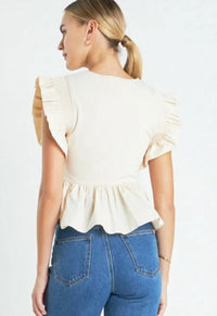 English Factory - Peplum Ruffled Top