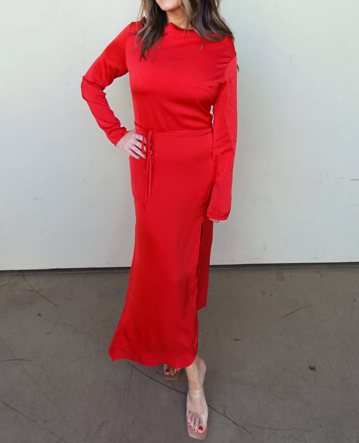 Et Clet - Long Sleeve One Shoulder Dress