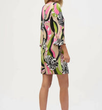 Joseph Ribkoff - Satin Retro Print Straight Dress