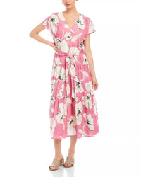 Fifteen Twenty - Kristine Tiered Front Slit Midi Dress