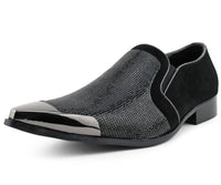 Bolano Men's Dezzy Rhinestone Dress Shoes in black - men's loafer