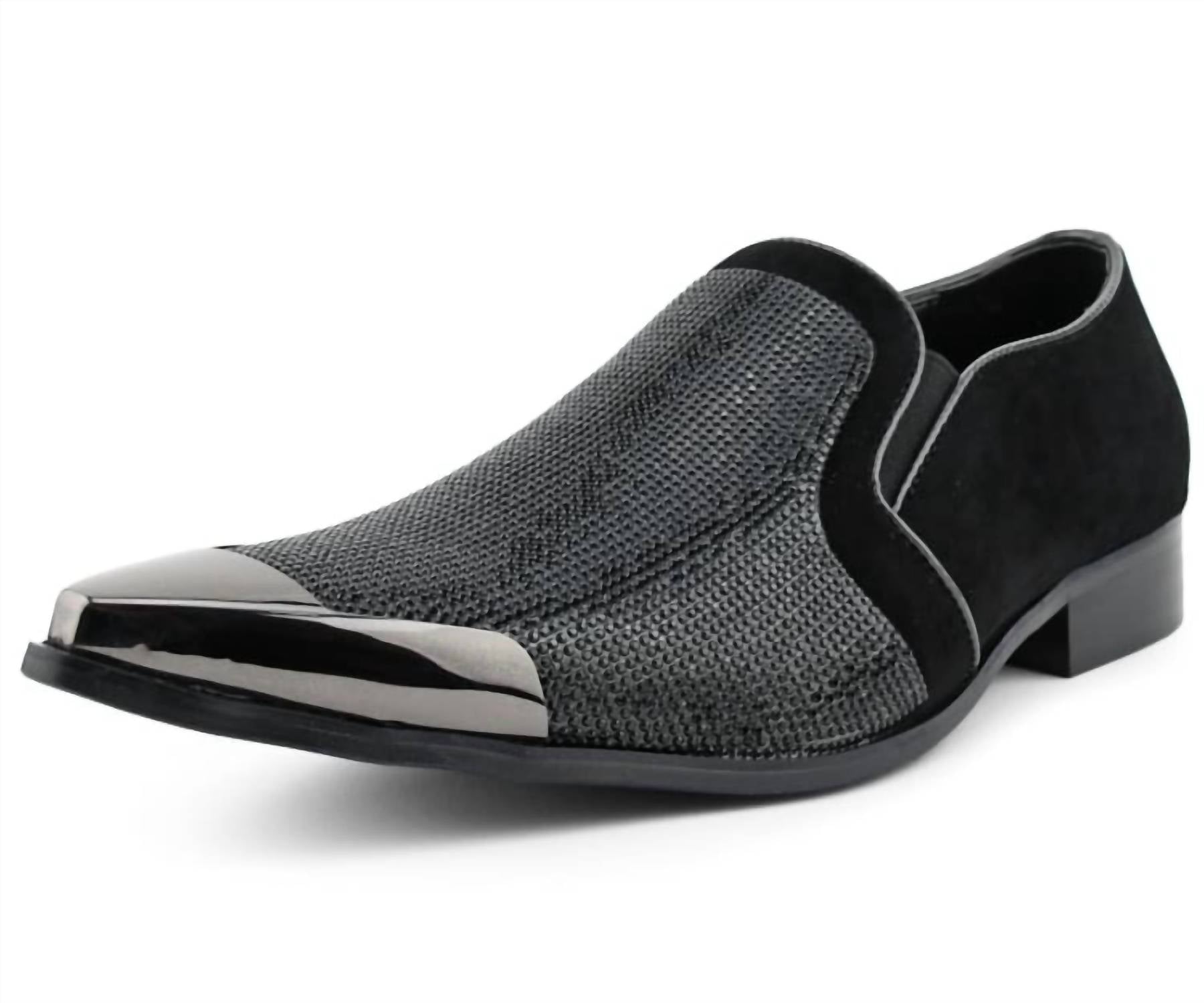 Bolano Men's Dezzy Rhinestone Dress Shoes in black - men's loafer
