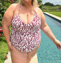 Alicia Swim - Cindy Cross Back One-piece Swimsuit - Plus