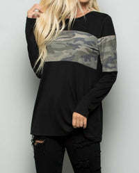 Heimish Usa - Color Block Long Sleeve Top