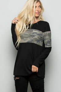 Heimish Usa - Color Block Long Sleeve Top