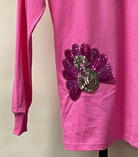 Bling A Gogo - Women's Long Sleeve Sequin Turkey Sweatshirt