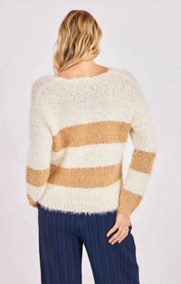 Sadie & Sage - Emberly Fuzzy Stripe Sweater