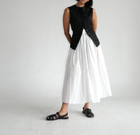 Sloan Cotton Voile Belted Midi Skirt in white - women's skirt - alternate view