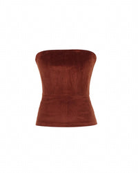 Theo The Label - Clotho Corduroy Strapless Bustier Top