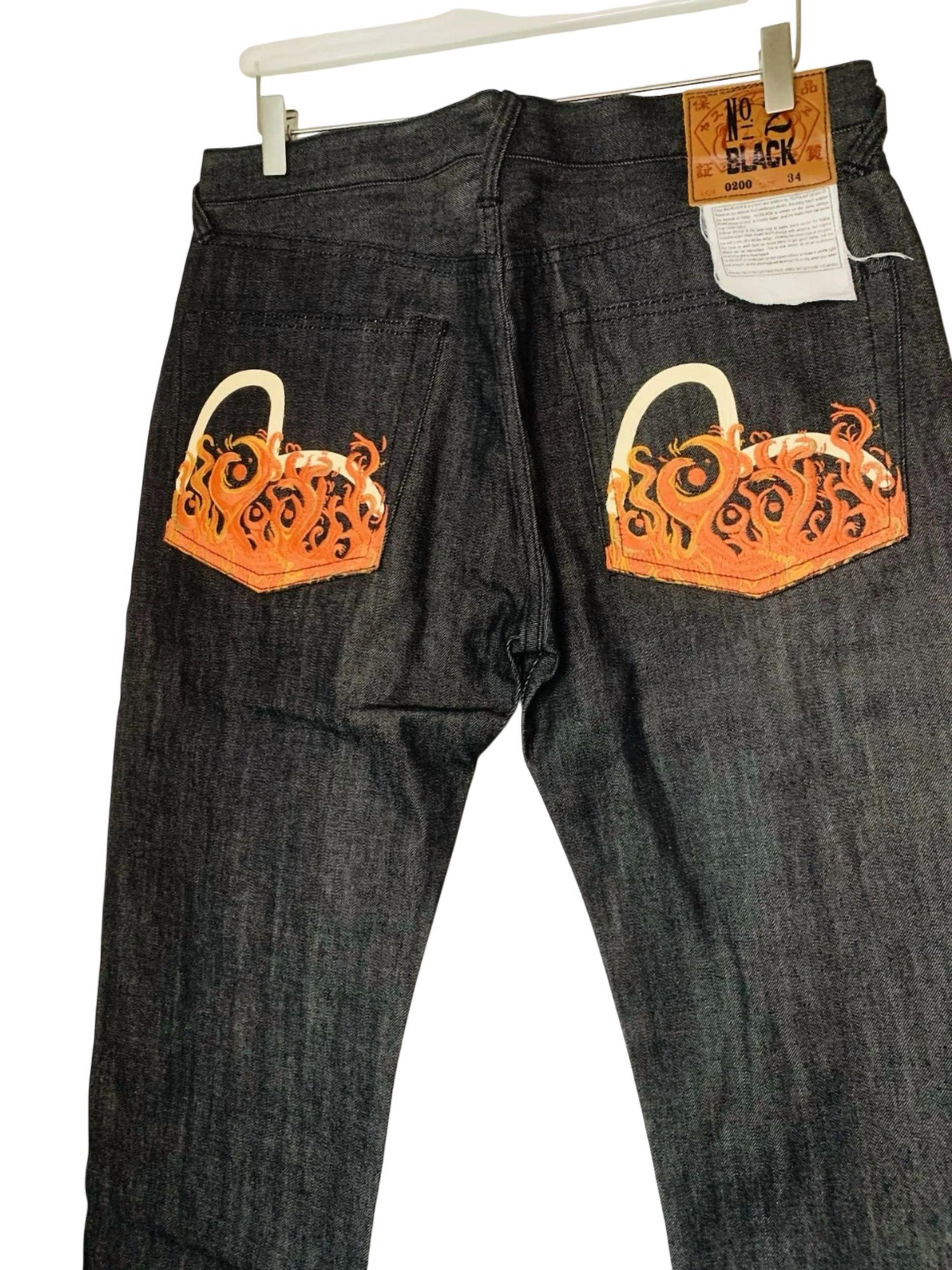 Evisu - Men Selvedge Baggy Jeans With Seagull Logo