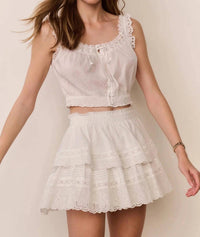 Loveshackfancy - ruffle mini skirt