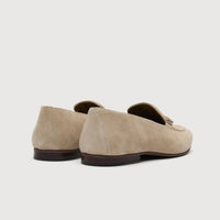 Walk London Women's Trent Tassel Suede Loafer in stone - women's flats - view 4