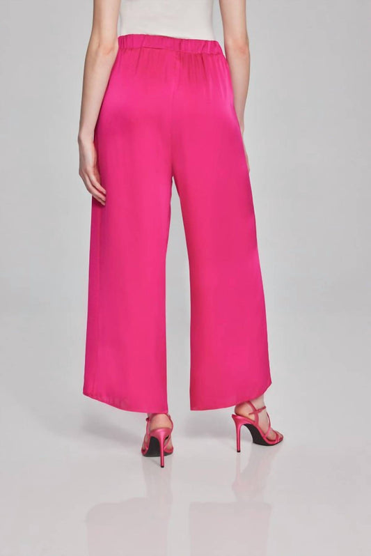 Joseph Ribkoff - Pleated Satin Wide-leg Pants