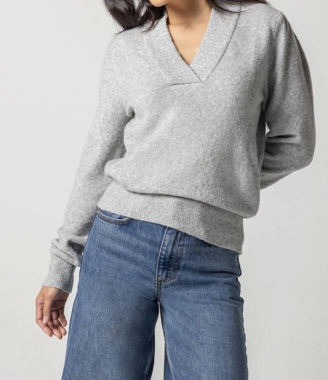 Lilla P - Long Sleeve V-neck Sweater