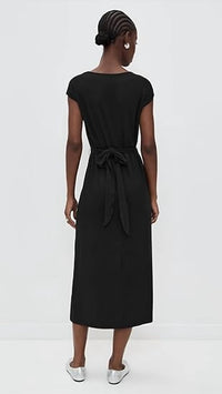 Vince Wrap Midi Dress in coastal - women's dress - alternate view