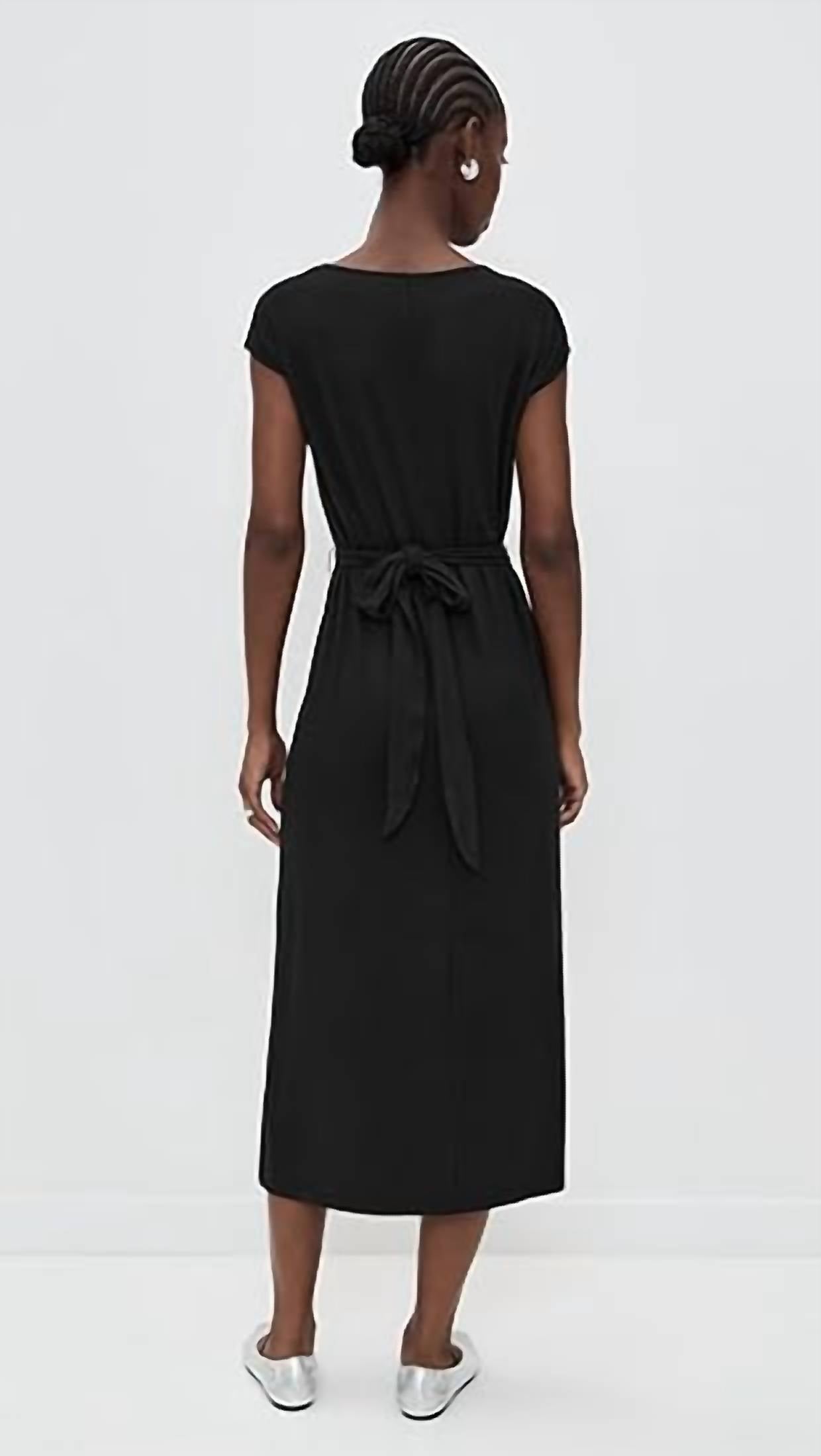 Vince Wrap Midi Dress in coastal - women's dress - alternate view