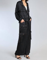 Lola & Sophie - Women's Wide Leg Cargo Pants