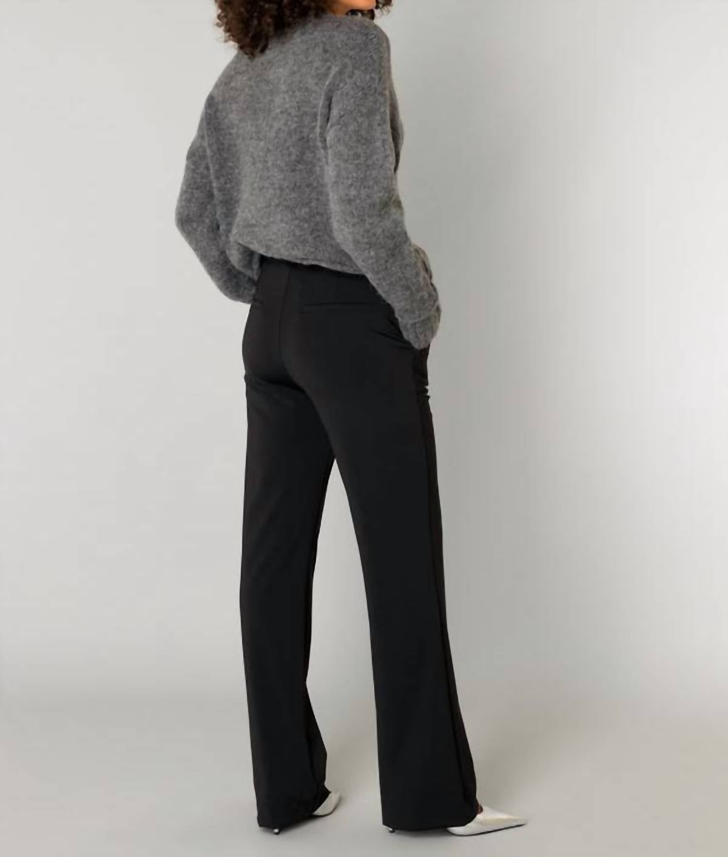 yest Celia Pant in black - women's pants - detail view