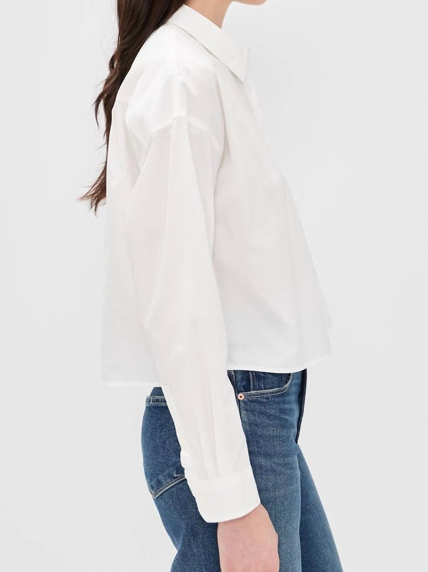 Z Supply Lisette Top in white - women's shirt - detail view