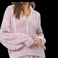 young fabulous & broke Women's Auckland V-neck Sweater in antique violet mineral - women's cardigan - view 5