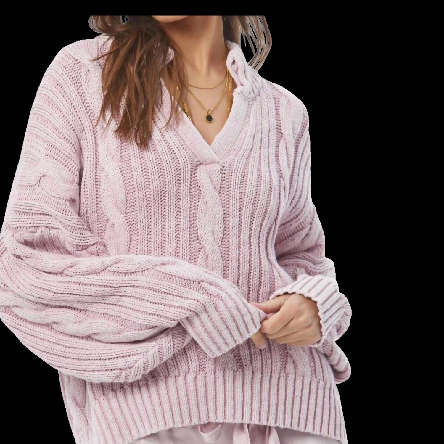 young fabulous & broke Women's Auckland V-neck Sweater in antique violet mineral - women's cardigan - view 5