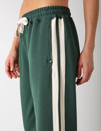 glyder Retro Straight Leg Sweatpant in forest oatmilk - women's pants - view 4