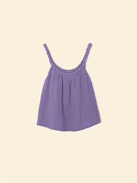 XIRENA Women's Brandi Tank in skipper blue - women's tank top - detail view