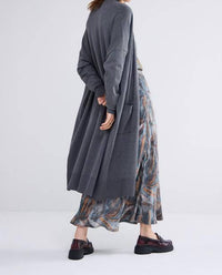 summum Viscose Blend Long Cardigan Sweater Top in cloud - women's cardigan - detail view