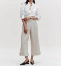 TWP J.d. Shirt in white peach - women's shirt - detail view