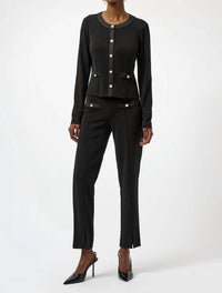 Joseph Ribkoff - Front Slit Pull On Straight Pants
