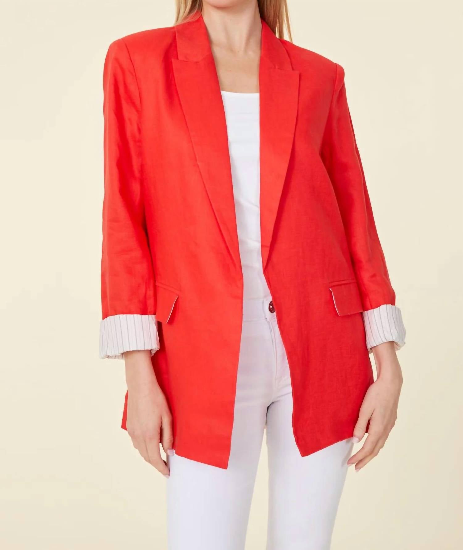 Dolce Cabo - Oversized Linen Blazer
