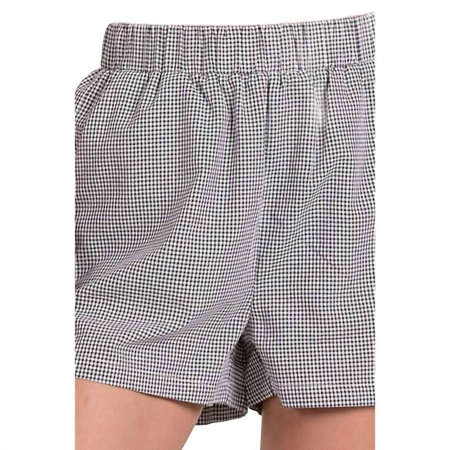 Elan - Elastic Waist Band Seersucker Shorts