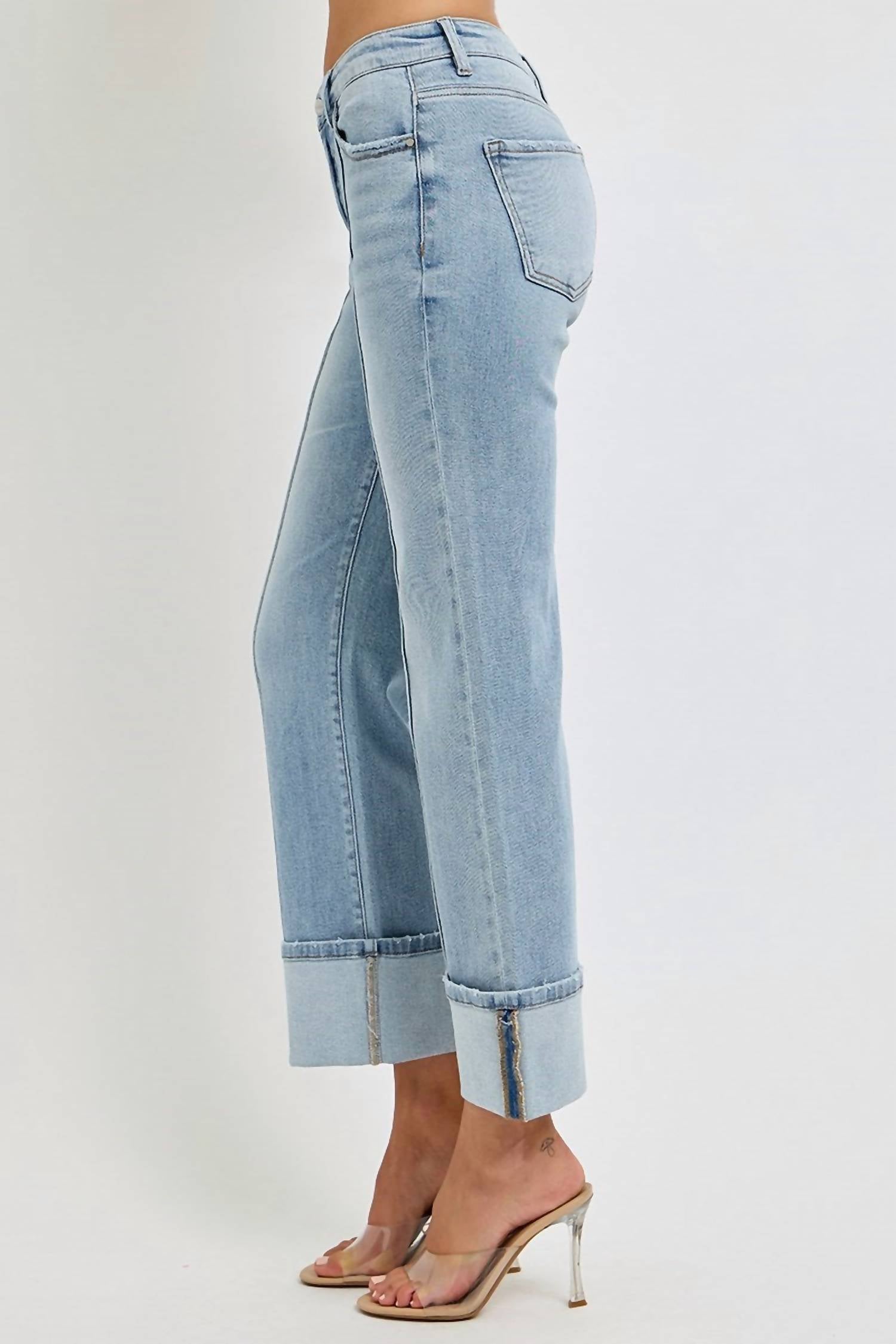 Risen - Straight Wide Cuff With Seam Jean