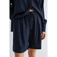 Fun 2 Fun - High-waist Linen Shorts
