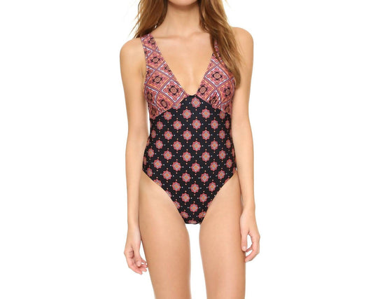 Storyteller Plunging V-Neck One Piece