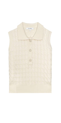 Frame - Women's Cable Polo Vest