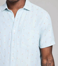Billy Reid - Short Sleeve Herringbone Treme Shirt