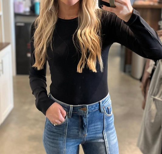 Wishlist - Long Sleeved Basic Thong Bodysuit