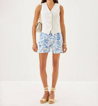 Lilly Pulitzer Bleecker Linen Vest in resort white 1 - women's jacket - view 4