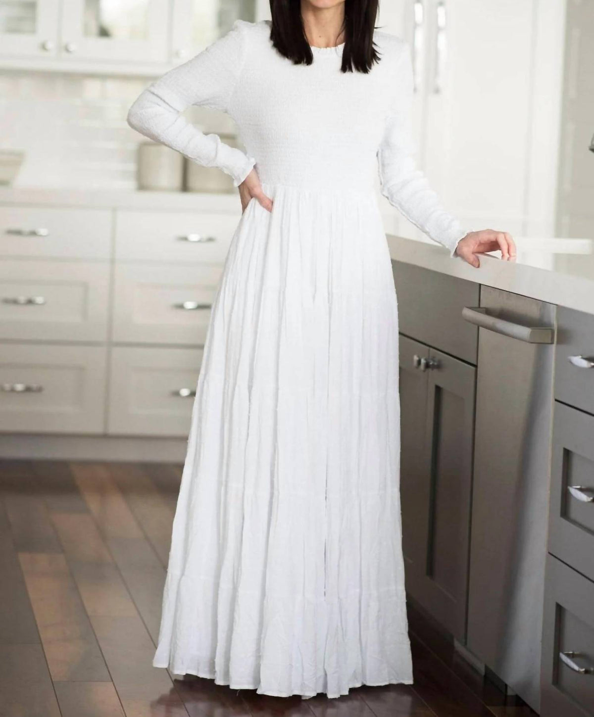 Tea N Rose - Smocked Top Temple Dress