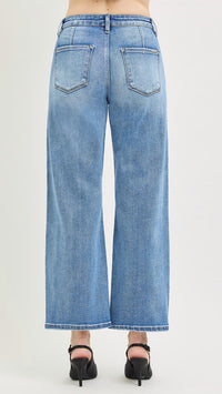 Risen - High Rise Slouchy Crop Wide Leg Jeans