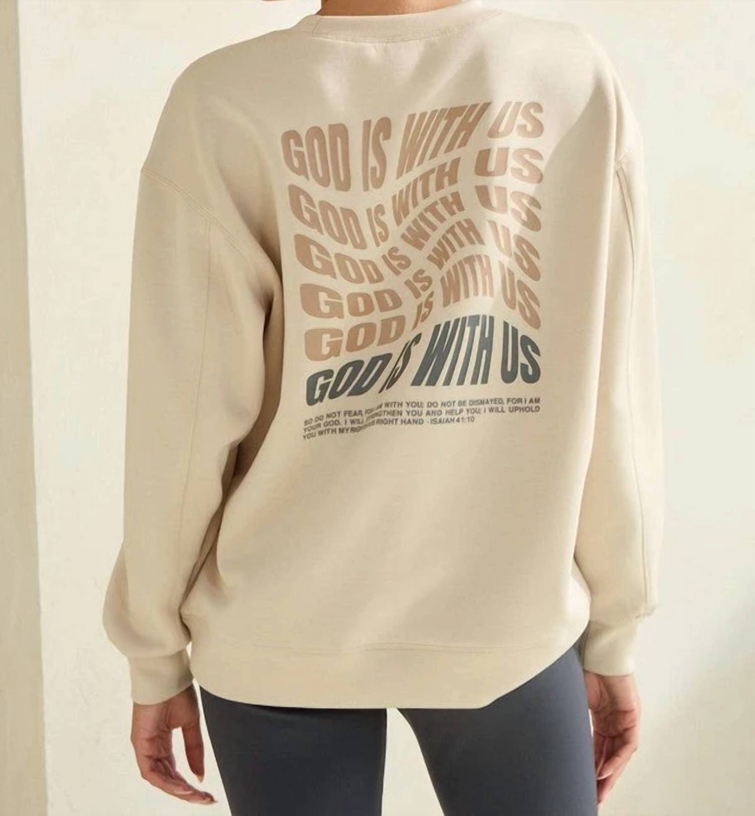 Yelete - Scuba Printed God Is With Us Top