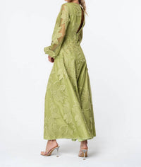 Ciebon - Sarilla Long Sleeve Lace Maxi Dress