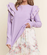J.Nna - Women's Amara Ruffle Knit Top
