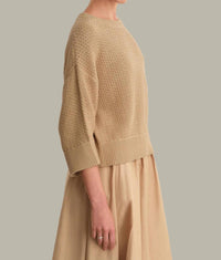 525 America - Suki Pointelle Cotton Oversized Sweater